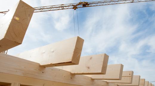 Dachkonstruktion aus Holz