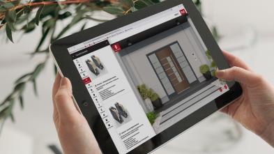 PaX Haustür-Konfigurator auf einem Tablet