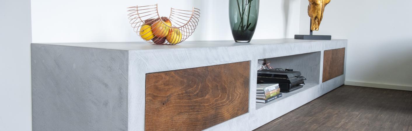 Wohnzimmer Sideboard mit Altholz-Look